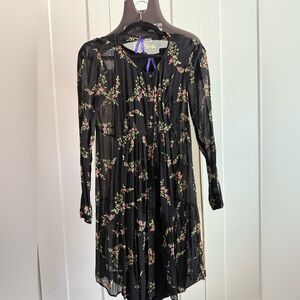 Seraphine Black Long-Sleeve Nursing Dress (Sz 2)